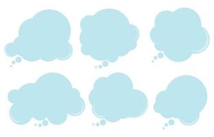 Set speech bubbles on white background.chat vector doodle message or communication icon Cloud speaking for comics and minimal message dialog