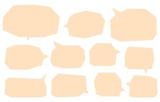 Set speech bubbles on white background. chat box or chat vector square and doodle message or communication icon Cloud speaking for comics and minimal message dialog