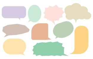 Set various free shapes speech bubbles on white background. chat box or chat vector square and doodle message or communication icon Cloud speaking for comics and minimal message dialog