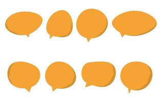 Set speech bubbles on white background. chat box or chat vector halloween message or communication icon Cloud speaking for comics and minimal message dialog