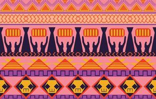 patrón étnico tribal oriental geométrico diseño de fondo tradicional para alfombra, papel pintado, ropa, envoltura, batik, tela, estilo de bordado de ilustración vectorial. vector