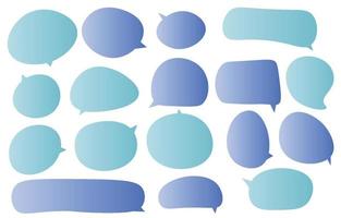 Set speech bubbles on white background. chat box or chat vector square and doodle message or communication icon Cloud speaking for comics and minimal message dialog