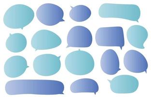 Set speech bubbles on white background. chat box or chat vector square and doodle message or communication icon Cloud speaking for comics and minimal message dialog