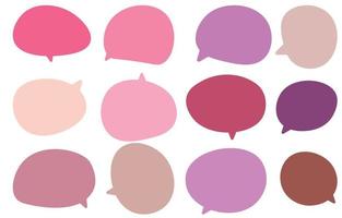 Set speech bubble on a white background, vector speaking or chat talk box , icon balloon text or communication,speak cloud for cartoon and comic, message dialog