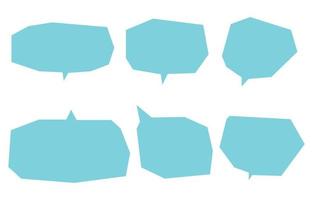 Set speech bubbles on white background. chat box or chat vector square and doodle message or communication icon Cloud speaking for comics and minimal message dialog