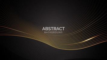 Shiny golden wave abstract background vector