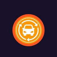 carsharing vector round icon