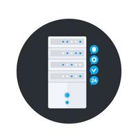 server icon, flat design vector