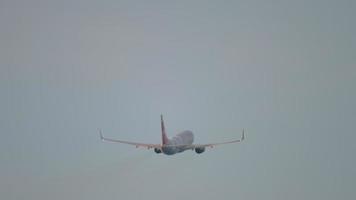 Nordwind Boeing 737 climbing up, departure from Phuket airport video