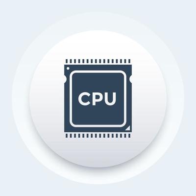 CPU, processor icon, pictogram