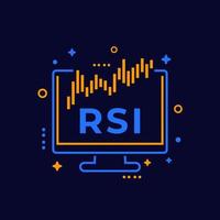 RSI indicator icon, Relative Strength Index vector