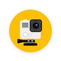 action camera icon in flat style vector