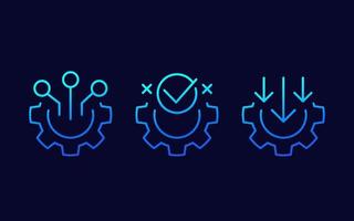 integration line icons for web vector