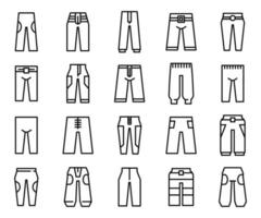 iconos de pantalones vector