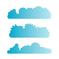 ilustración de paisaje de nube blud vector