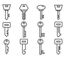 key icons set vector