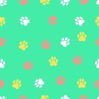 Seamless pattern with paw prints. vector