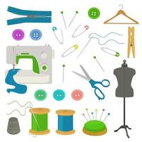 Set of sewing equipment.
