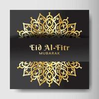 eid al-fitr con fondo de mandala. diseño para tu fecha, postal, pancarta, logo. vector