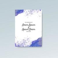 Wedding invitation with abstract watercolor background vector