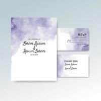 Wedding invitation with abstract watercolor background vector