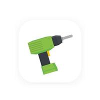 Electric screwdriver vector icon in flat style