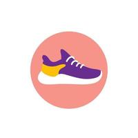Running shoe icon, trainers, sneakers, vector art