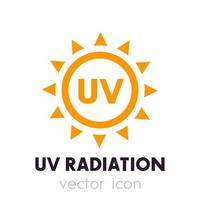 icono de vector de radiación uv