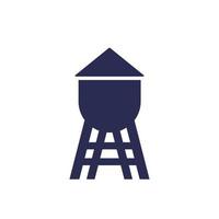 water tower icon on white, vector