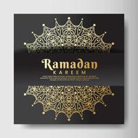 Ramadhan kareem with mandala background. Design for your date, postcard, banner, logo.