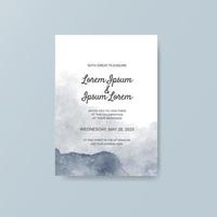 Wedding invitation with abstract watercolor background vector