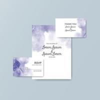 Wedding invitation with abstract watercolor background vector