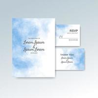 Wedding invitation with abstract watercolor background vector