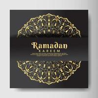 Ramadhan kareem with mandala background. Design for your date, postcard, banner, logo. vector