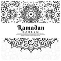 ramadan kareem con fondo de flores mehndi. ilustración abstracta vector