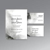 Wedding invitation with abstract watercolor background vector