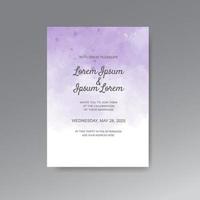 Wedding invitation with abstract watercolor background vector