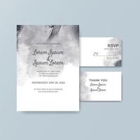 Wedding invitation with abstract watercolor background vector