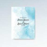 Wedding invitation with abstract watercolor background vector