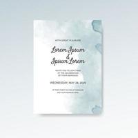 Wedding invitation with abstract watercolor background vector