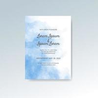 Wedding invitation with abstract watercolor background vector