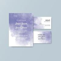 Wedding invitation with abstract watercolor background vector