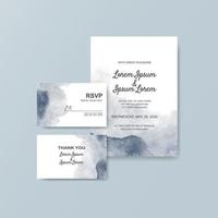 Wedding invitation with abstract watercolor background vector