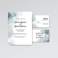 Wedding invitation with abstract watercolor background vector