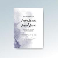 Wedding invitation with abstract watercolor background vector