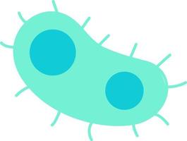 Green bacteria semi flat color vector object