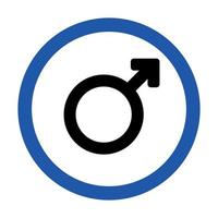 símbolo de género. sexo masculino signo género igualdad icono vector ilustración