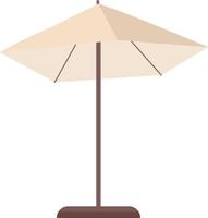 Beach umbrella semi flat color vector object