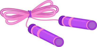 Pink skipping rope semi flat color vector object