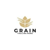 wheat grain logo icon vector isolated